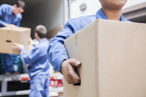 Packed moving boxes prepared for removals in Southhornchurch