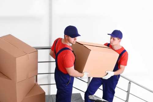 Professional removals team planning a Southhornchurch house move