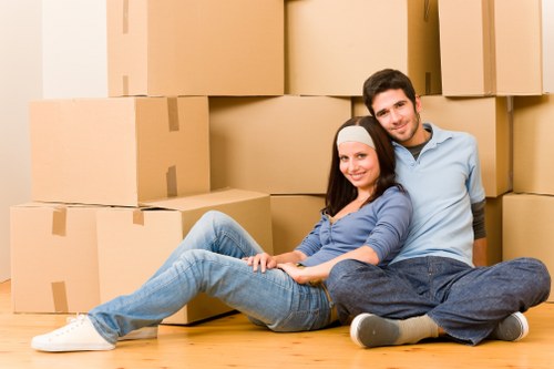 Neatly arranged storage space for removals and storage in Southhornchurch