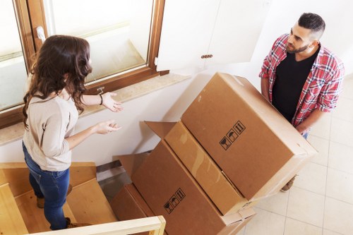 Organised storage space for household items during a move in Southhornchurch