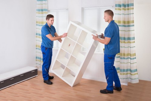 Properly arranged storage space for large furniture