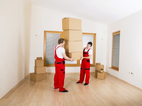 Moving stored items carefully using appropriate handling methods